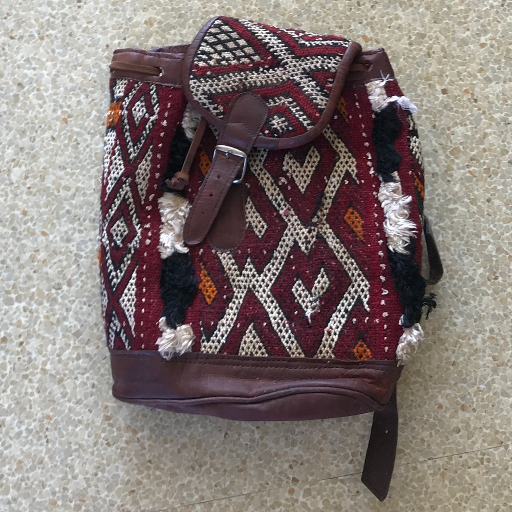 Moroccan Camel Leather Backpack